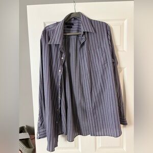 Van Heusen Purple and Black Checkered Shirt